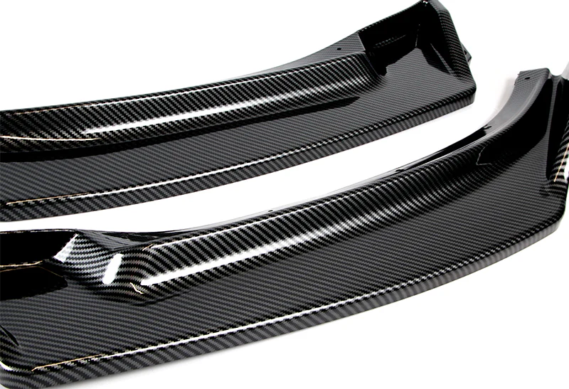 For 2014-2018 Mazda 3 Axela Carbon Look Front Bumper Body Splitter Spoiler Lip 3PCS - Image 3