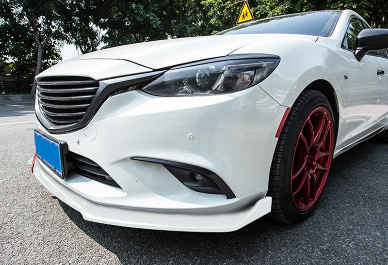 For 2014-2018 Mazda6 Mazda 6 Painted White Front Bumper Body Splitter Spoiler Lip 3PCS - Image 5