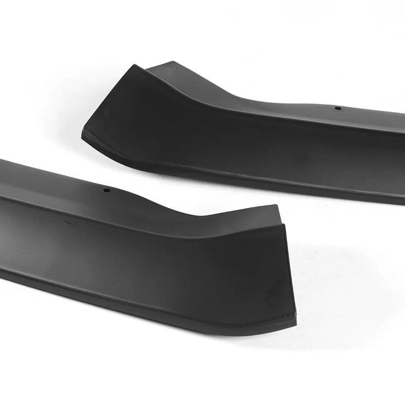 For 2015-2018 Cadillac ATS Matte Black Front Bumper Body Splitter Spoiler Lip 3PCS - Image 2