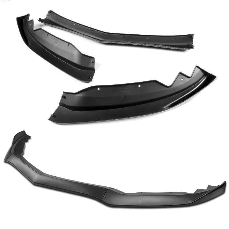 For 2015-2018 Cadillac ATS Matte Black Front Bumper Body Splitter Spoiler Lip 3PCS - Image 4
