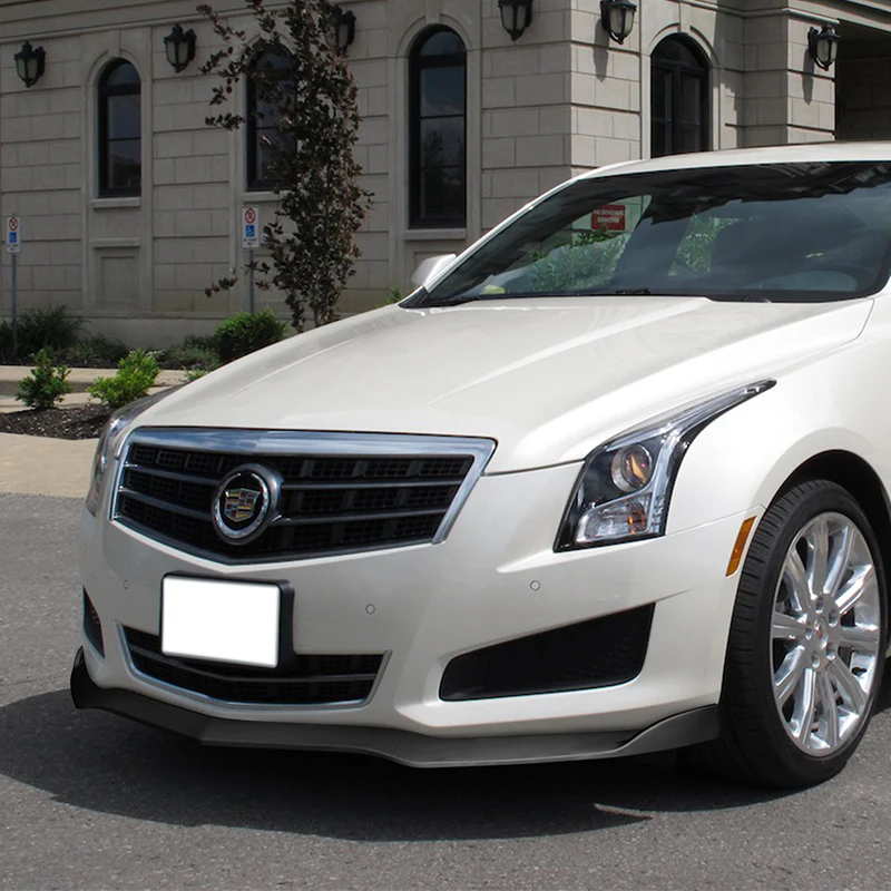 For 2015-2018 Cadillac ATS Matte Black Front Bumper Body Splitter Spoiler Lip 3PCS - Image 5