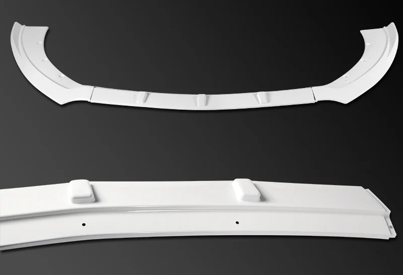 For 2015-2017 Ford Mustang Painted White Front Bumper Body Splitter Spoiler Lip 3PCS - Image 2