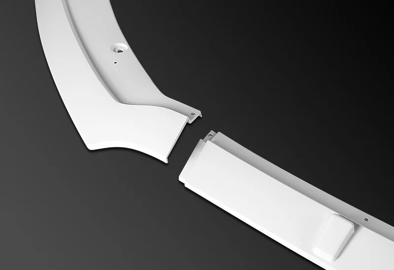 For 2015-2017 Ford Mustang Painted White Front Bumper Body Splitter Spoiler Lip 3PCS - Image 3