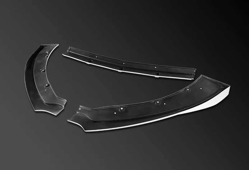 For 2015-2017 Ford Mustang Painted White Front Bumper Body Splitter Spoiler Lip 3PCS - Image 4