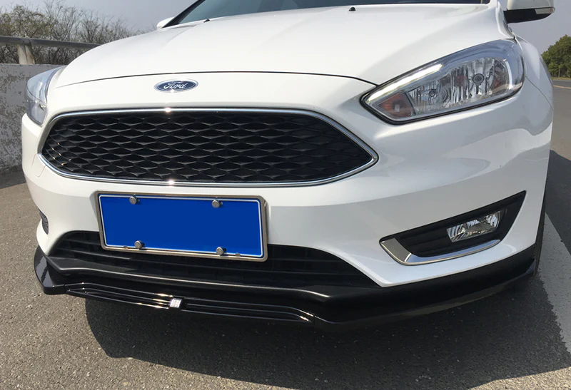 For 2012-2018 Ford Focus Unpainted Matte Black Front Bumper Body Splitter Spoiler Lip 3PCS - Image 5