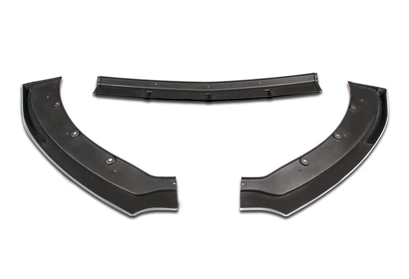 For 2015-2017 Ford Mustang Painted Black Front Bumper Body Splitter Spoiler Lip 3PCS - Image 4