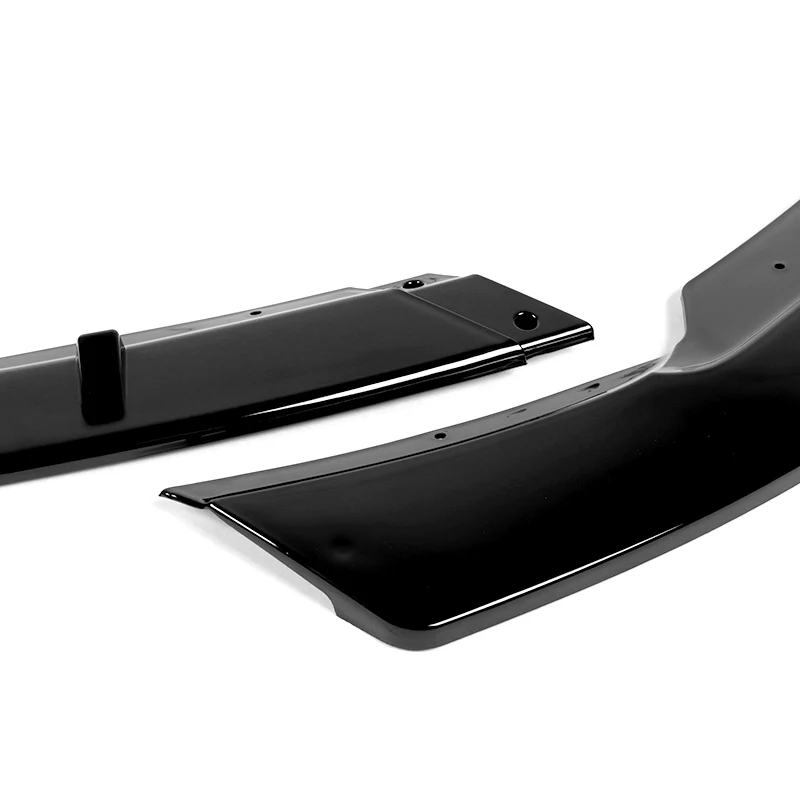 For 2015-2017 Hyundai Sonata STP-Style Painted Black Front Bumper Body Splitter Spoiler Lip 3PCS - Image 2