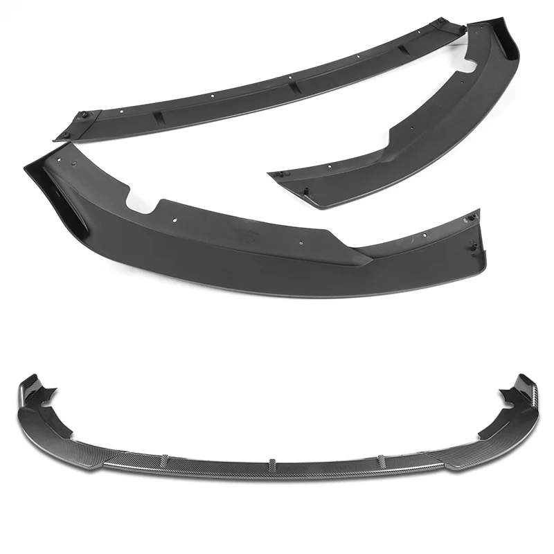 For 2015-2017 Hyundai Sonata STP-Style Carbon Look Front Bumper Body Splitter Spoiler Lip 3PCS - Image 3