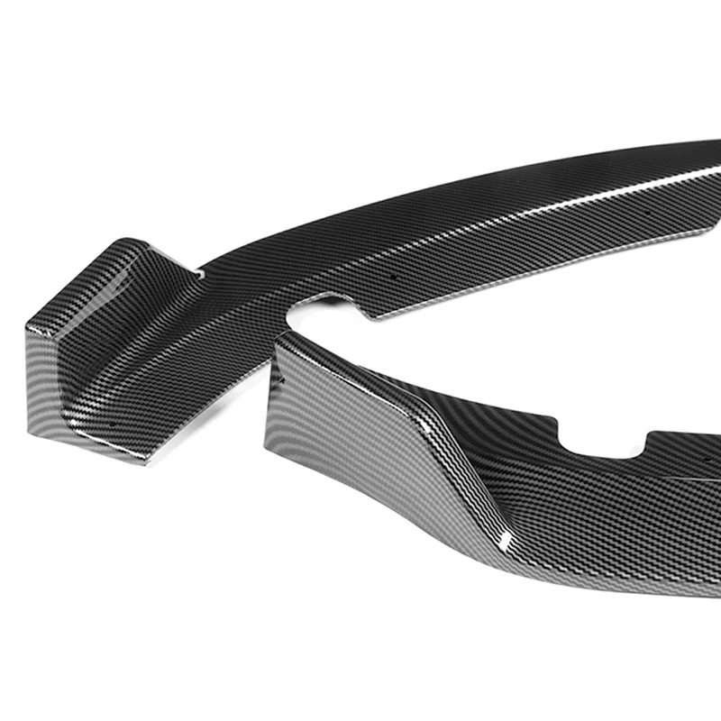 For 2015-2017 Hyundai Sonata STP-Style Carbon Look Front Bumper Body Splitter Spoiler Lip 3PCS - Image 4