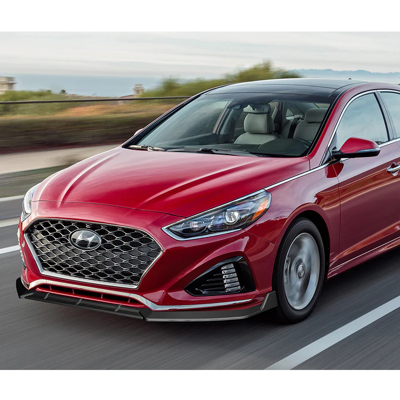 For 2018-2019 Hyundai Sonata Matte Black Front Bumper Body Splitter Spoiler Lip 3PCS - Image 5