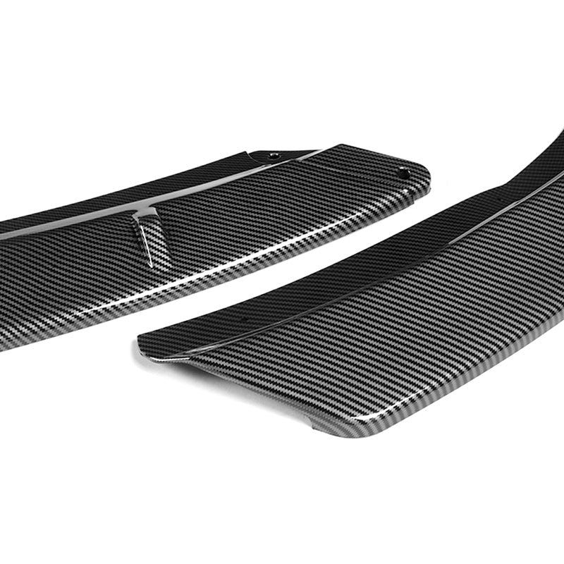 For 2015-2017 Toyota Camry STP-Style Carbon Look Front Bumper Body Splitter Spoiler Lip 3PCS - Image 2