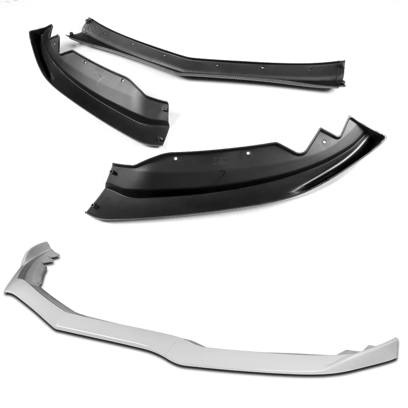 For 2015-2018 Cadillac ATS Painted White Front Bumper Body Splitter Spoiler Lip 3PCS - Image 4