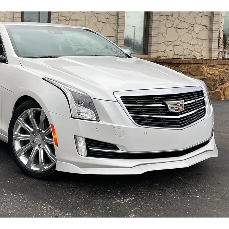For 2015-2018 Cadillac ATS Painted White Front Bumper Body Splitter Spoiler Lip 3PCS - Image 5