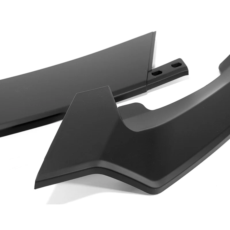 For 2021-2025 Tesla Model S Matte Black Front Bumper Body Splitter Spoiler Lip 3PCS - Image 2