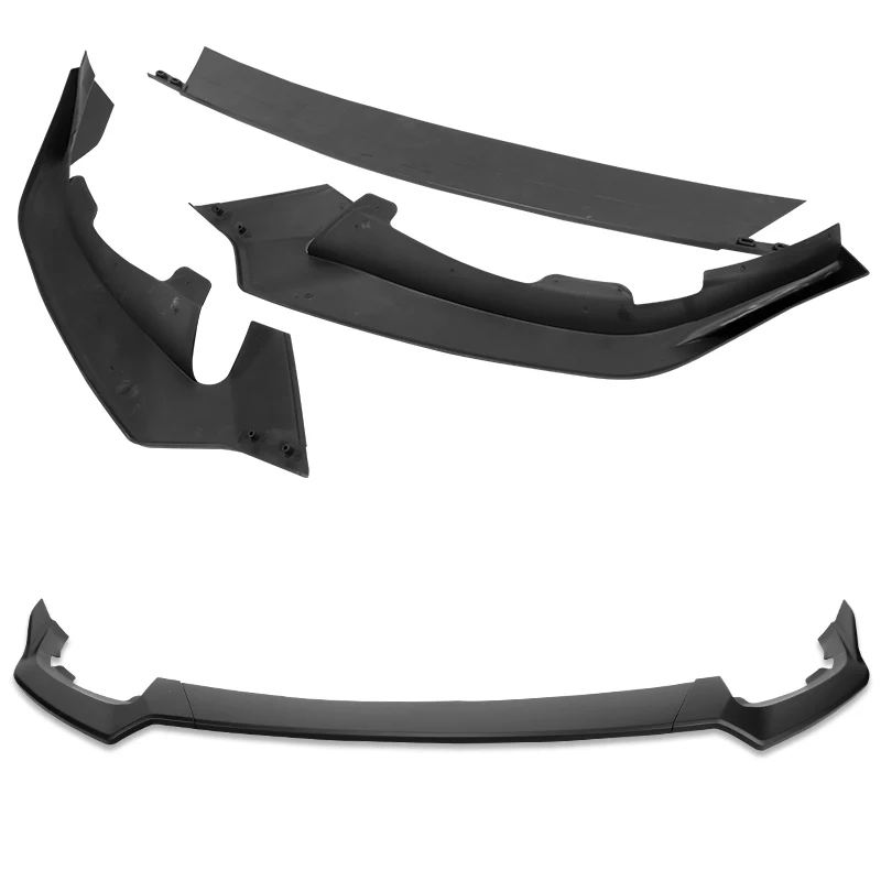 For 2021-2025 Tesla Model S Matte Black Front Bumper Body Splitter Spoiler Lip 3PCS - Image 4