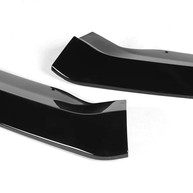 For 2015-2018 Cadillac ATS Painted Black Front Bumper Body Splitter Spoiler Lip 3PCS - Image 2