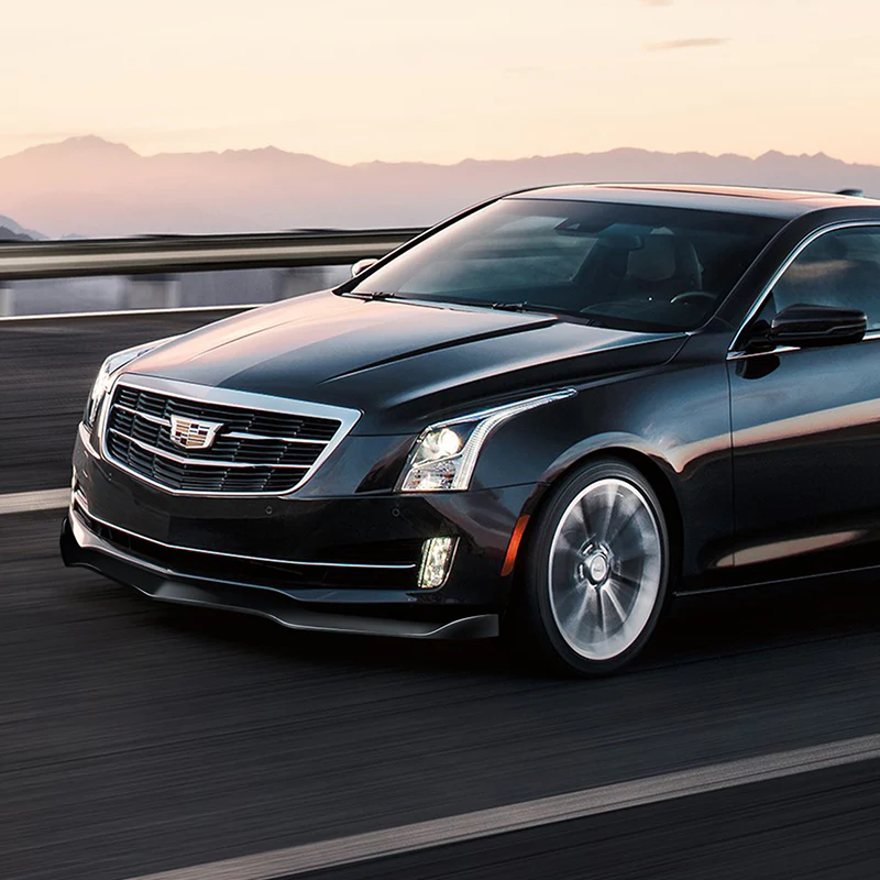 For 2015-2018 Cadillac ATS Painted Black Front Bumper Body Splitter Spoiler Lip 3PCS - Image 5