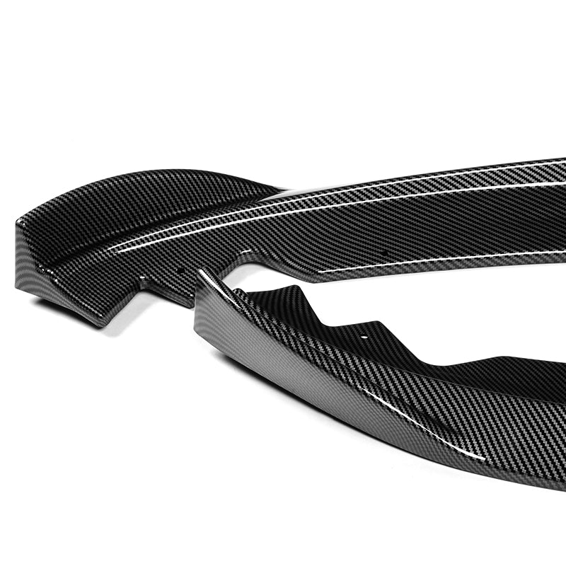 For 2015-2018 Cadillac ATS Carbon Look Front Bumper Body Splitter Spoiler Lip 3PCS - Image 3