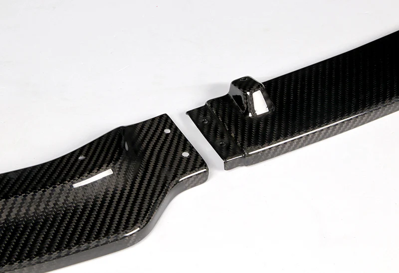 For 2013-2018 BMW F30 3-Series Base Real Carbon Fiber Front Bumper Body Splitter Spoiler Lip 3PCS - Image 2
