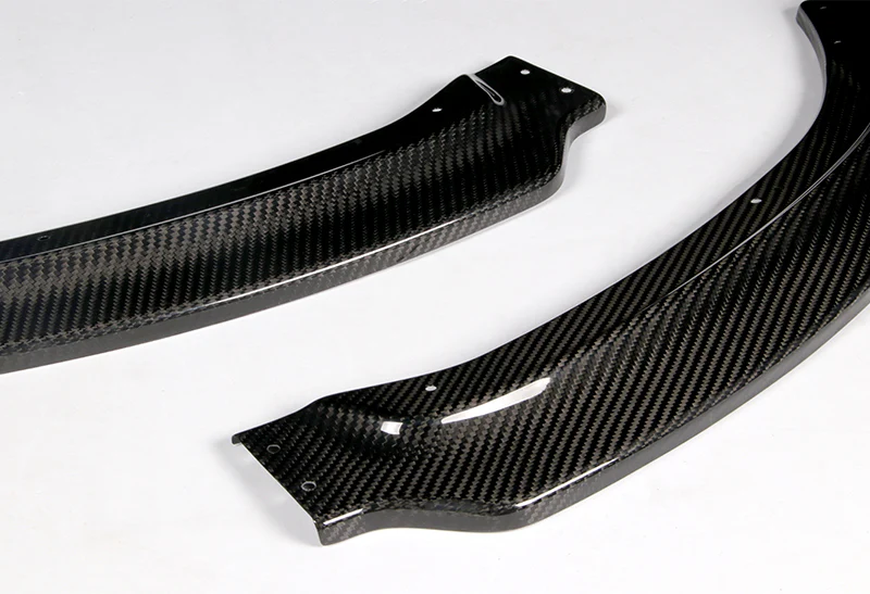 For 2013-2018 BMW F30 3-Series Base Real Carbon Fiber Front Bumper Body Splitter Spoiler Lip 3PCS - Image 3