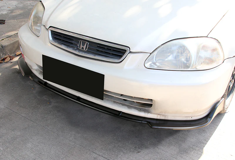 For 1996-1998 Honda Civic JDM CS-Style Unpainted Matte Black Front Bumper Body Splitter Spoiler Lip 3PCS - Image 5