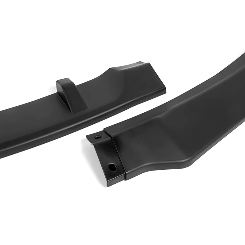 For 2006-2008 BMW E90 E91 3-Series H-Style Matte Black Front Bumper Body Splitter Spoiler Lip 3PCS - Image 2