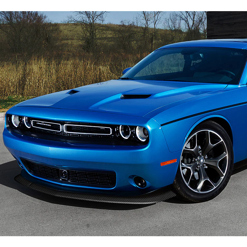 For 2015-2023 Dodge Challenger SXT Carbon Look Front Bumper Body Splitter Spoiler Lip 3PCS - Image 5