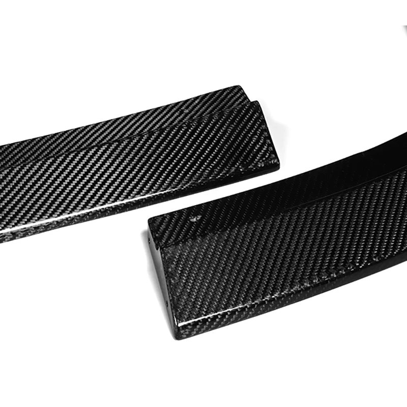 For 2015-2023 Dodge Challenger SXT Real Carbon Fiber Front Bumper Body Splitter Spoiler Lip 3PCS - Image 2