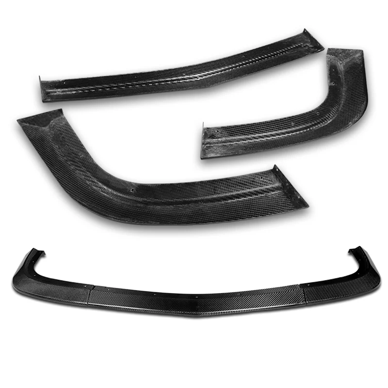 For 2015-2023 Dodge Challenger SXT Real Carbon Fiber Front Bumper Body Splitter Spoiler Lip 3PCS - Image 4