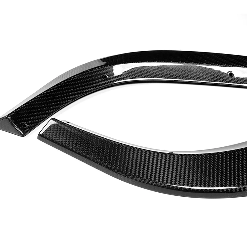 For 2011-2014 Mercedes C-Class Sport W204 Real Carbon Fiber Front Bumper Body Splitter Spoiler Lip 3PCS - Image 3
