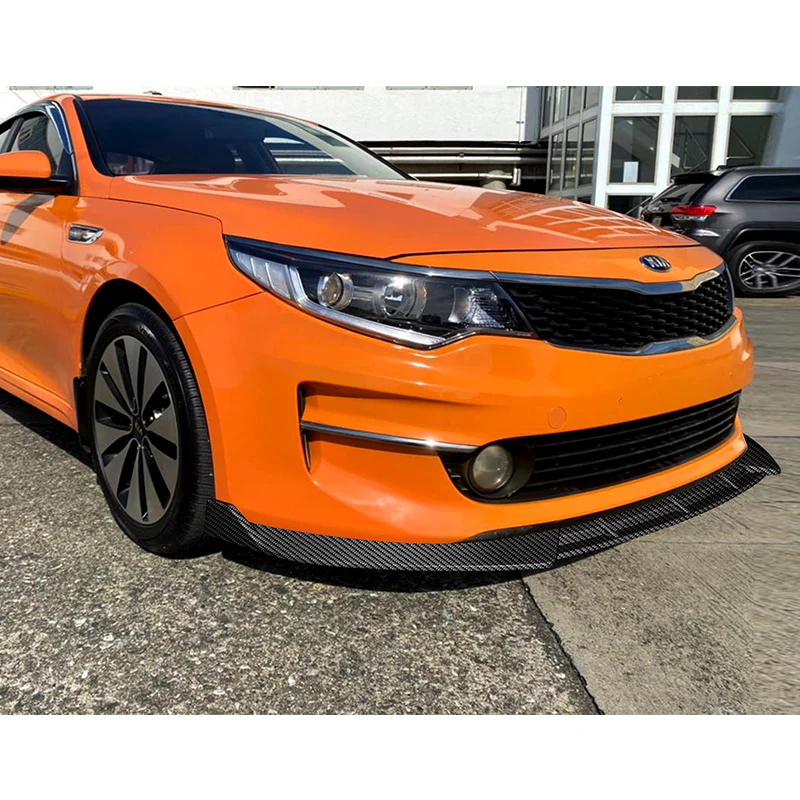 For 2016-2018 Kia Optima LX EX STP-Style Carbon Look Front Bumper Body Splitter Spoiler Lip 3PCS - Image 5