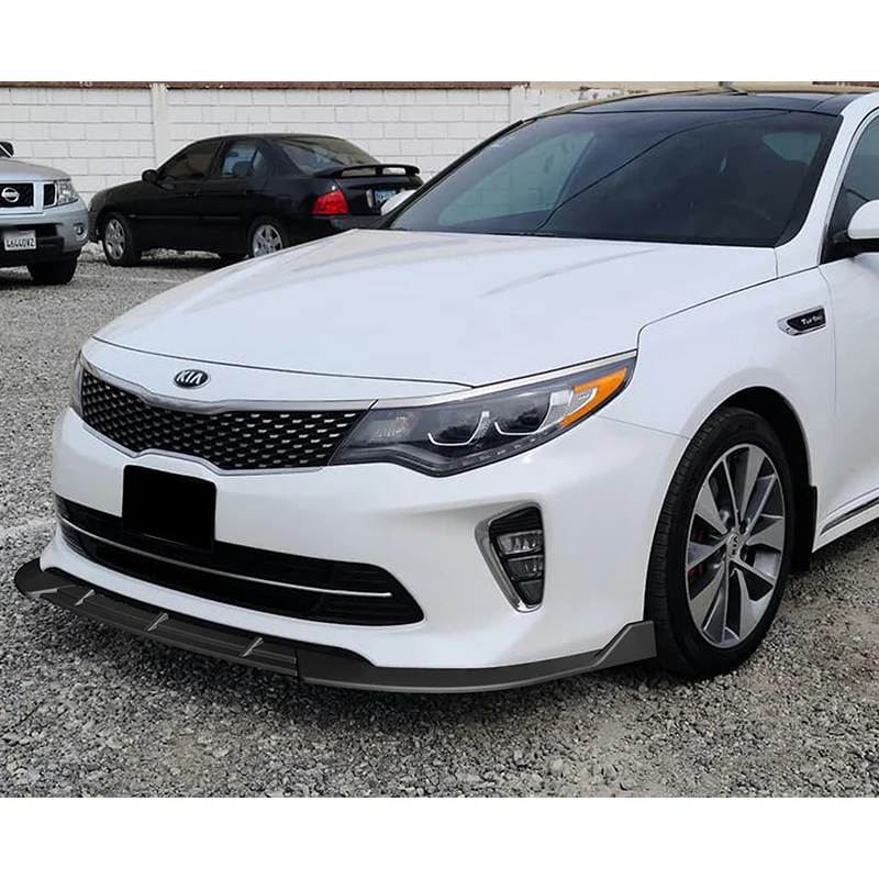 For 2016-2018 Kia Optima SX SXL STP-Style Matte Black Front Bumper Body Splitter Spoiler Lip 3PCS - Image 5