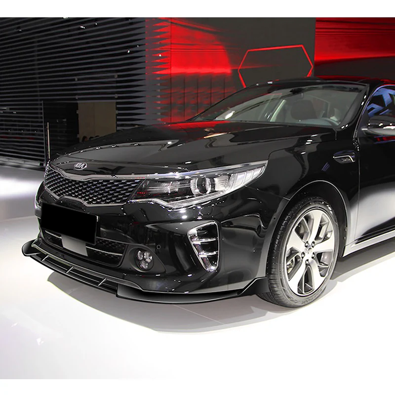 For 2016-2018 Kia Optima SX SXL STP-Style Painted Black Front Bumper Body Splitter Spoiler Lip 3PCS - Image 5