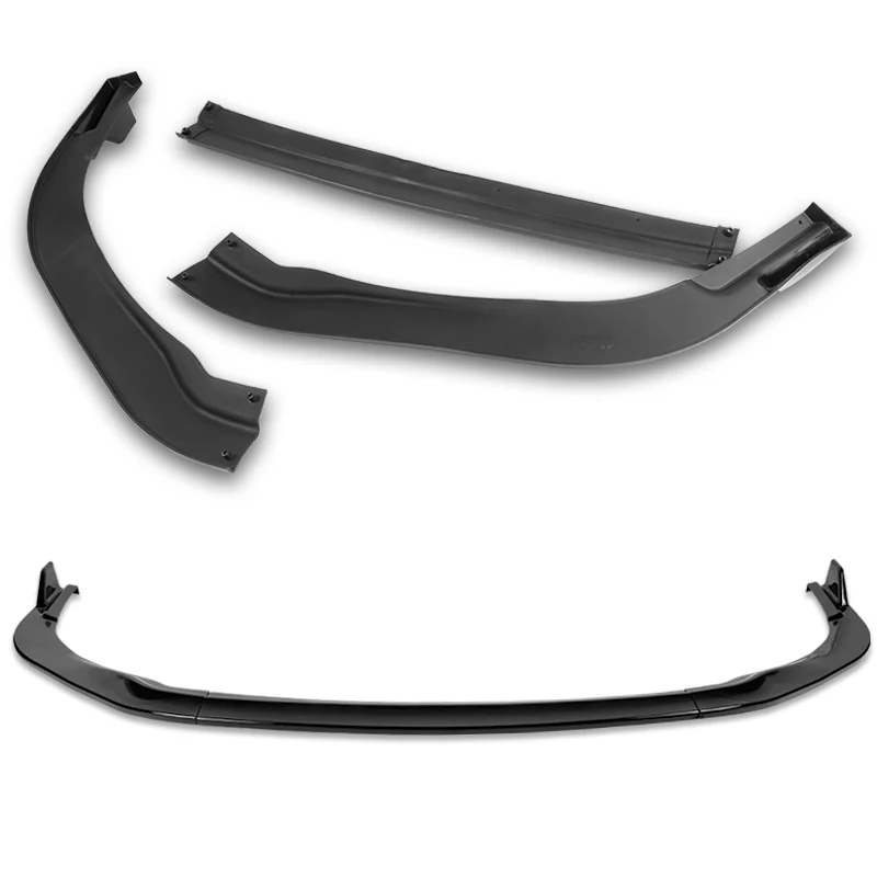 For 2016-2018 Lexus ES300H ES350 Painted Black Front Bumper Body Splitter Spoiler Lip 3PCS - Image 3