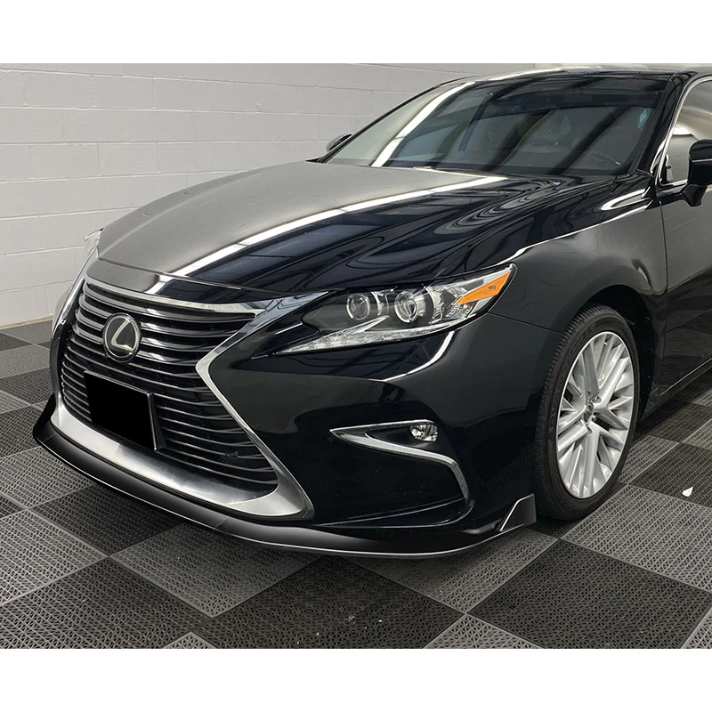 For 2016-2018 Lexus ES300H ES350 Painted Black Front Bumper Body Splitter Spoiler Lip 3PCS - Image 5