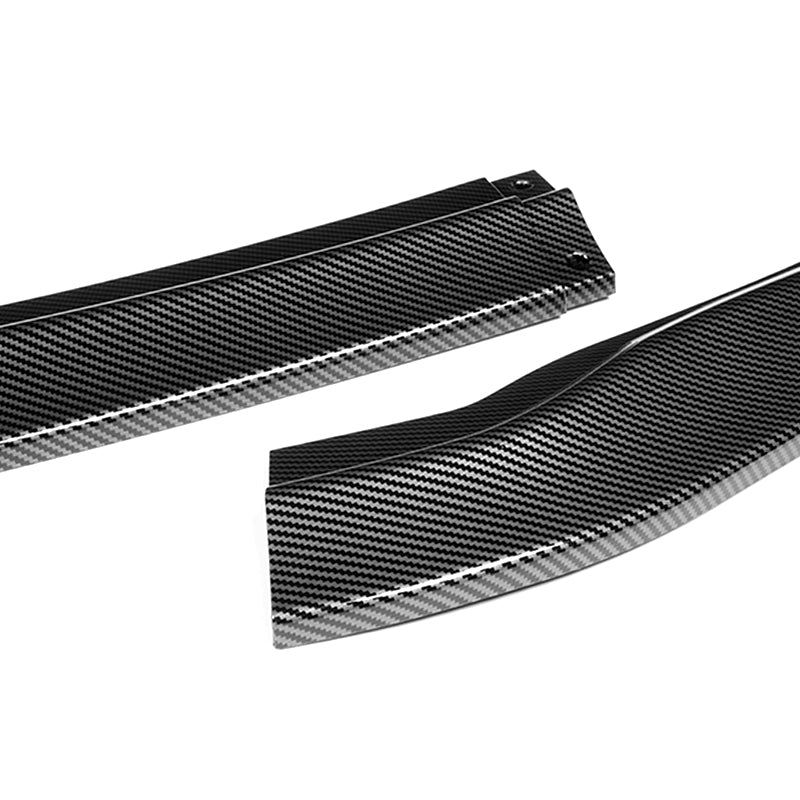 For 2016-2018 Lexus ES300H ES350 Carbon Look Front Bumper Body Splitter Spoiler Lip 3PCS - Image 2