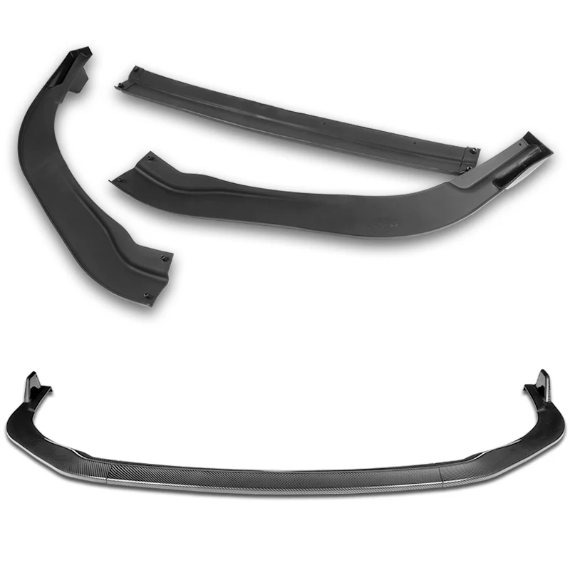 For 2016-2018 Lexus ES300H ES350 Carbon Look Front Bumper Body Splitter Spoiler Lip 3PCS - Image 4