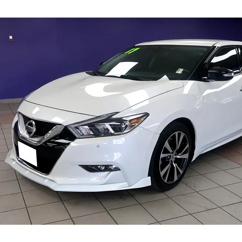 For 2016-2018 Nissan Maxima GT-Style Painted White Front Bumper Body Splitter Spoiler Lip 3PCS - Image 5