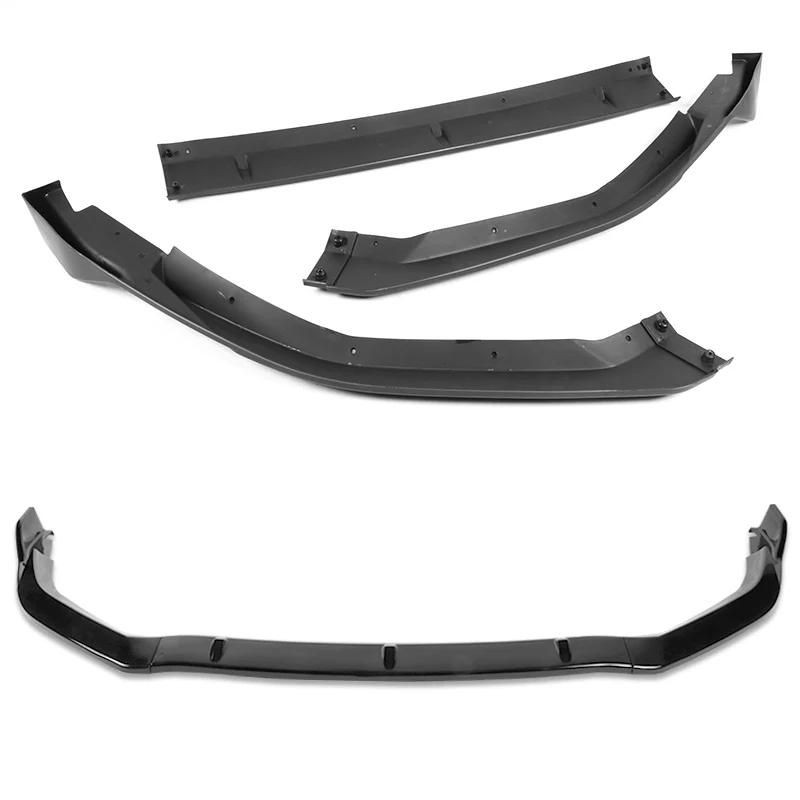 For 2016-2018 Nissan Maxima GT-Style Painted Black Front Bumper Body Splitter Spoiler Lip 3PCS - Image 3