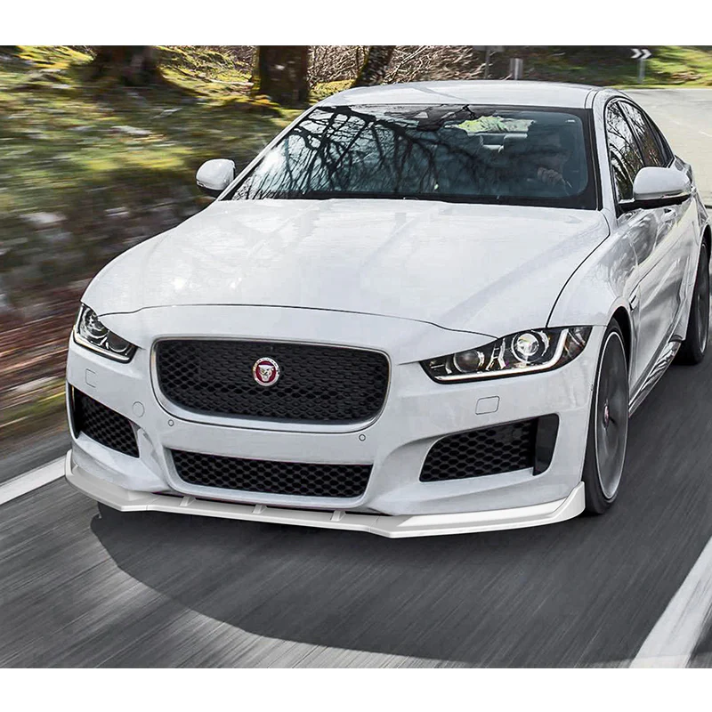 For 2016-2019 Jaguar XE STP-Style Painted White Front Bumper Body Splitter Spoiler Lip 3PCS - Image 5