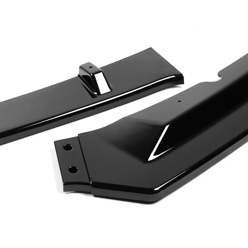 For 2016-2019 Jaguar XE STP-Style Painted Black Front Bumper Body Splitter Spoiler Lip 3PCS - Image 2