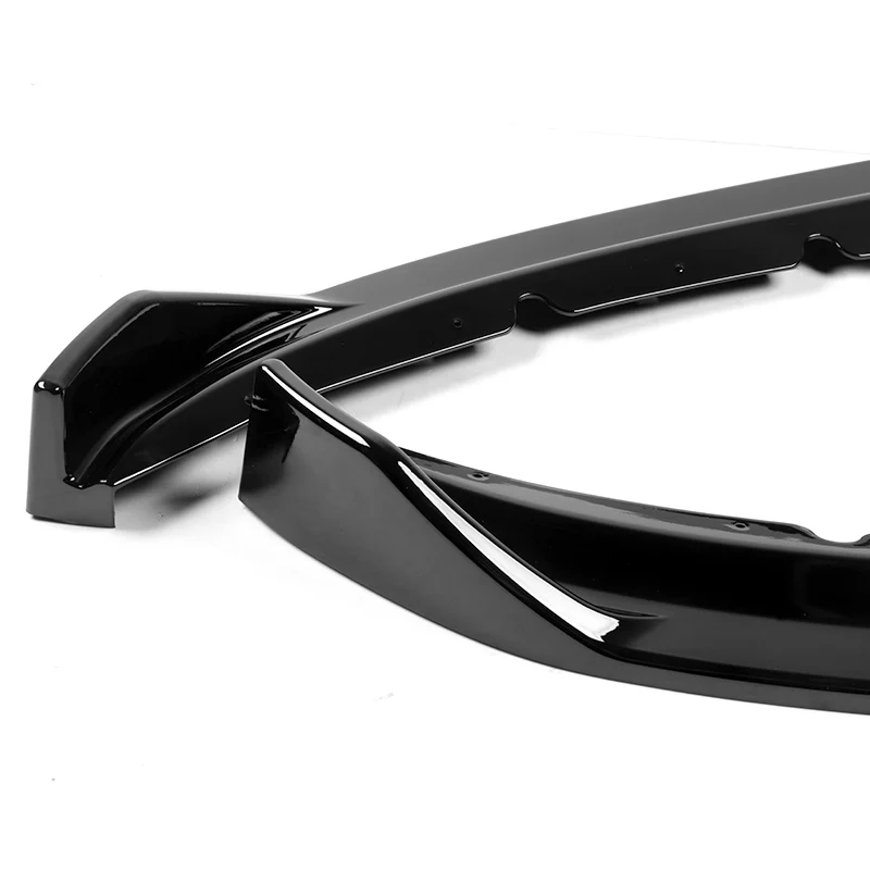 For 2016-2019 Jaguar XE STP-Style Painted Black Front Bumper Body Splitter Spoiler Lip 3PCS - Image 3
