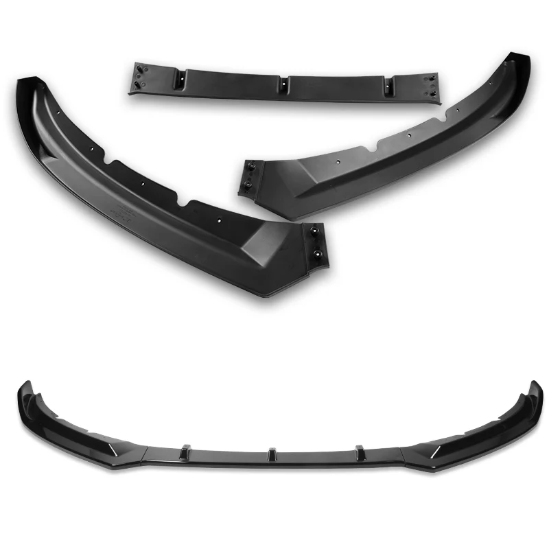 For 2016-2019 Jaguar XE STP-Style Painted Black Front Bumper Body Splitter Spoiler Lip 3PCS - Image 4