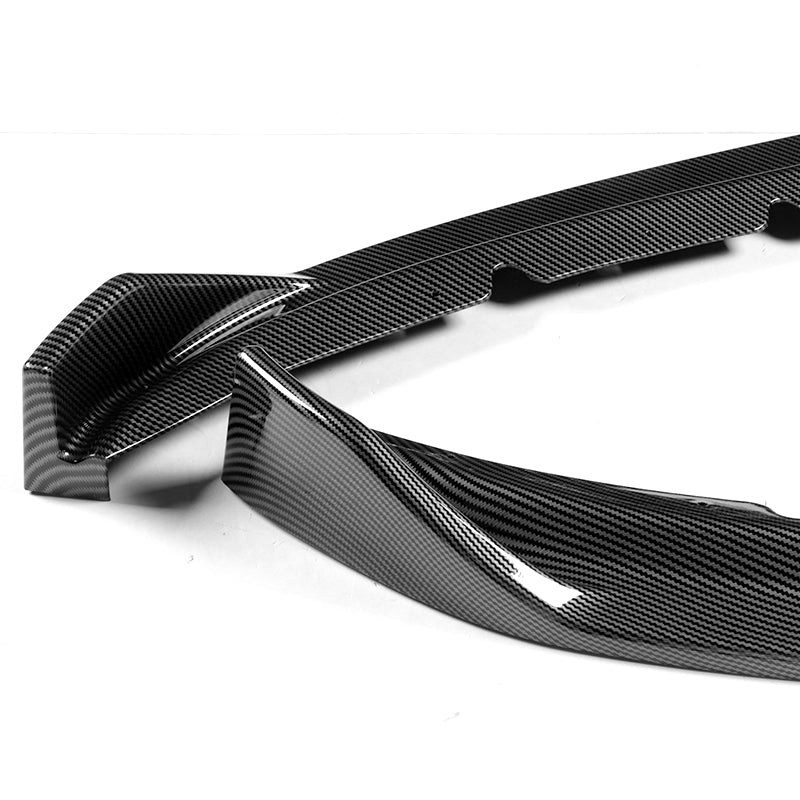 For 2016-2019 Jaguar XE STP-Style Carbon Look Front Bumper Body Splitter Spoiler Lip 3PCS - Image 3