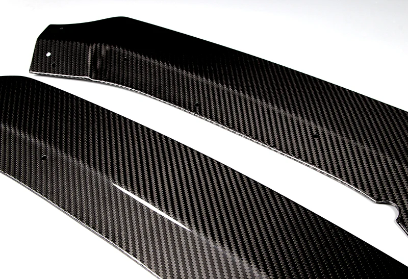 For 2016-2021 Honda Civic 10Th Carbon Fiber Front Bumper Body Splitter Spoiler Lip 3PCS - Image 2