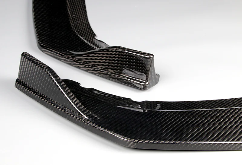 For 2016-2021 Honda Civic 10Th Carbon Fiber Front Bumper Body Splitter Spoiler Lip 3PCS - Image 4