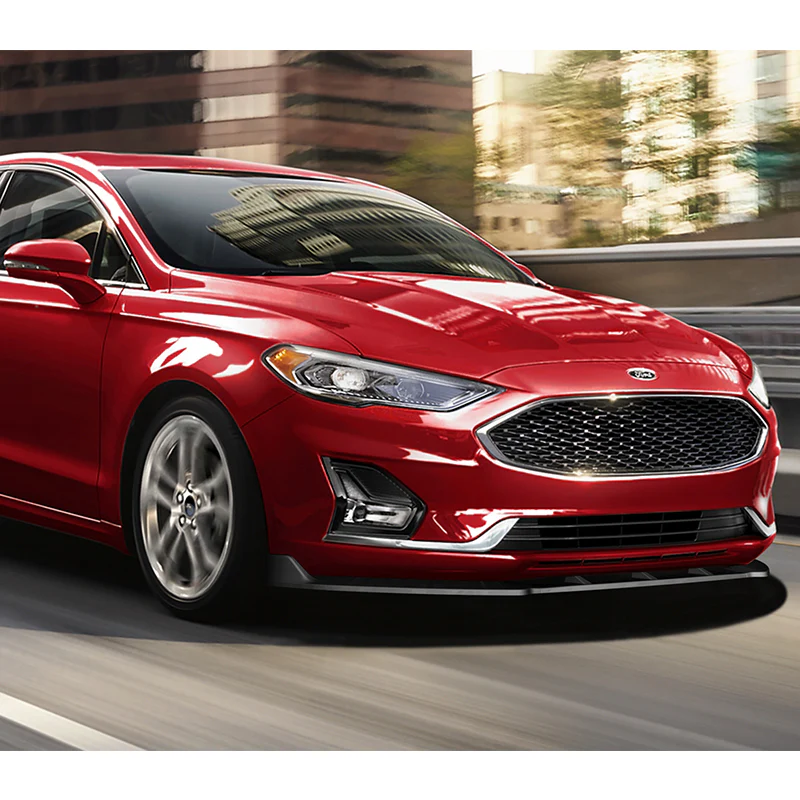 For 2019-2021 Ford Fusion Matte Black Front Bumper Body Splitter Spoiler Lip 3PCS - Image 5