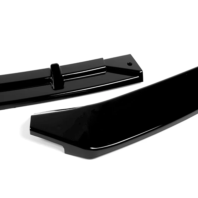 For 2016-2020 Tesla Model S STP-Style Painted Black Front Bumper Body Splitter Spoiler Lip 3PCS - Image 2