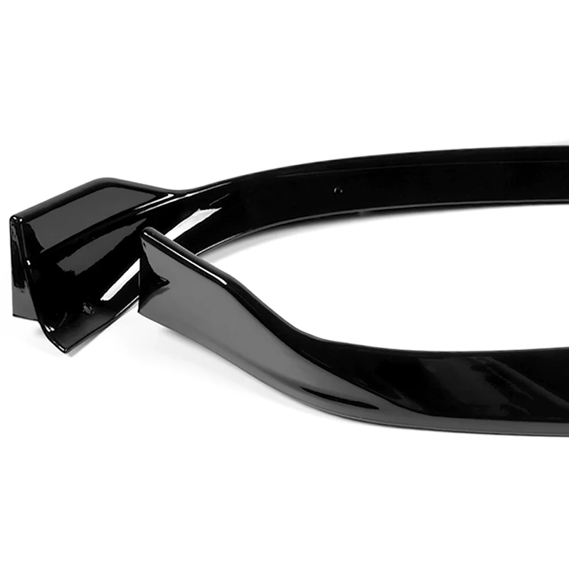 For 2016-2020 Tesla Model S STP-Style Painted Black Front Bumper Body Splitter Spoiler Lip 3PCS - Image 3
