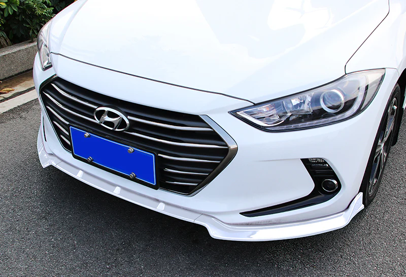 For 2017-2018 Hyundai Elantra Painted White Front Bumper Body Splitter Spoiler Lip 3PCS - Image 5